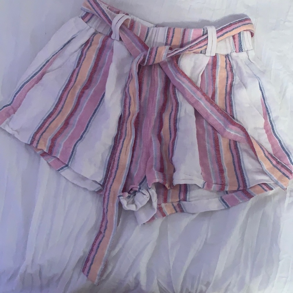 Forever 21- Striped Drawstring shorts